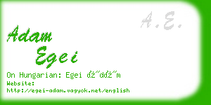 adam egei business card